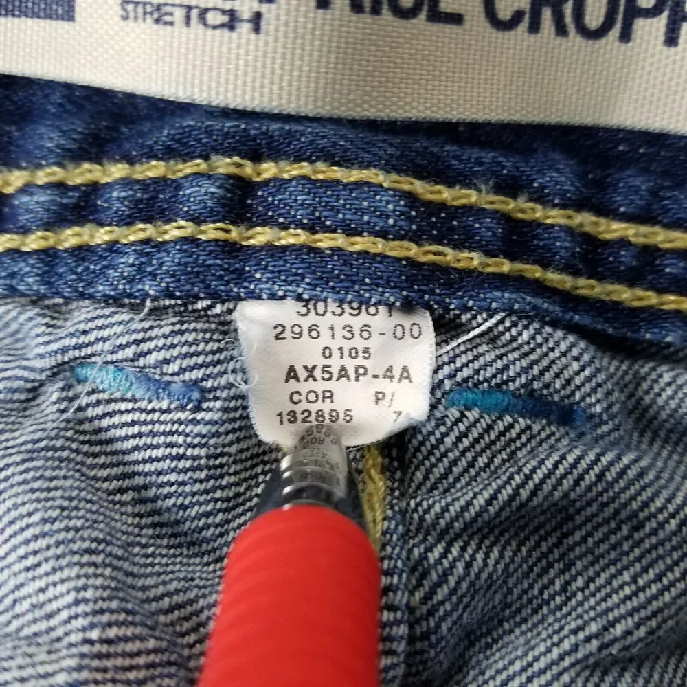 Vintage Gap Jeans Womens 30 x 24 Blue‎ Y2K Mid Rise Cropped Medium Wash Denim - Picture 9 of 10